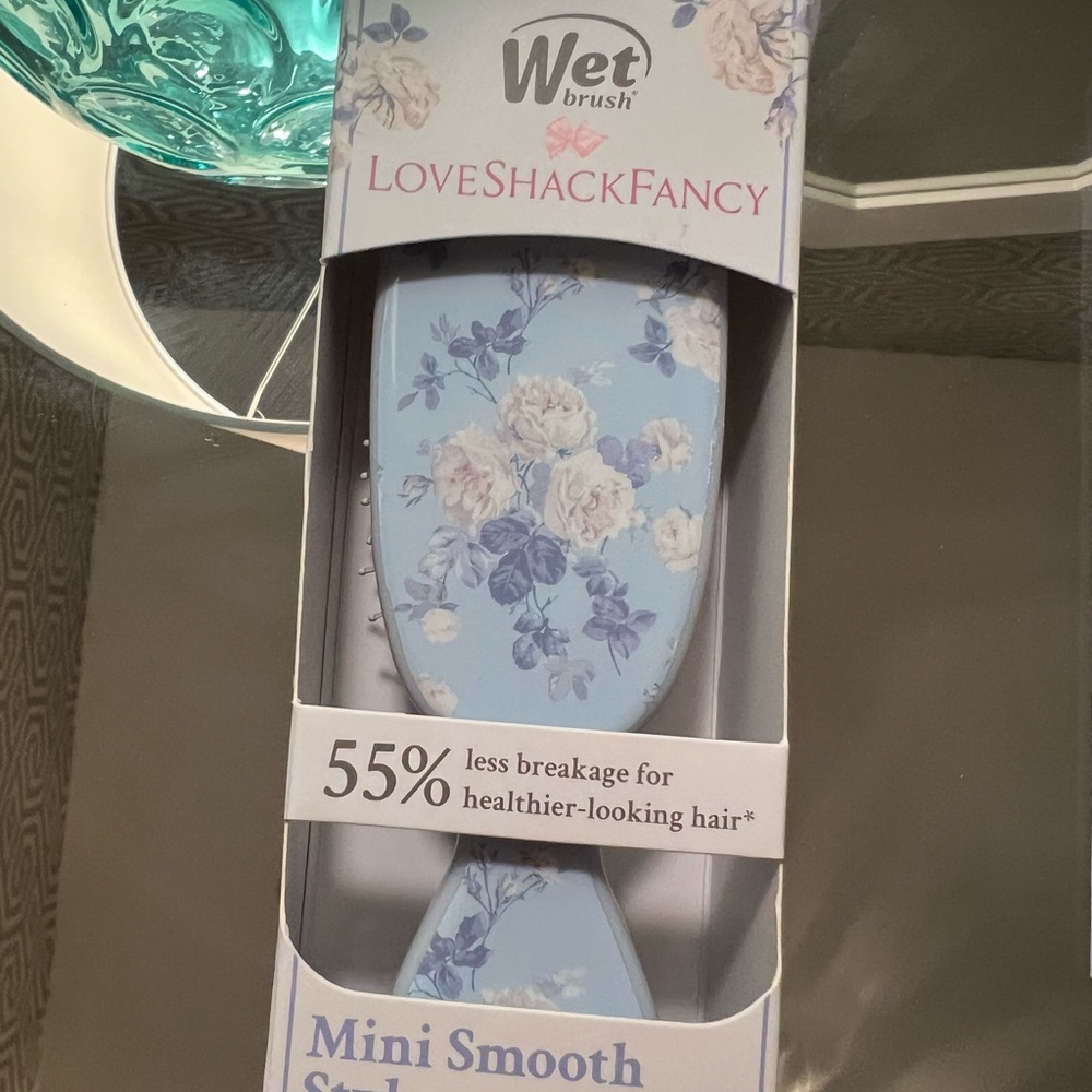 Love Shack Fancy Original Detangler Mini Hair Smooth- Blue